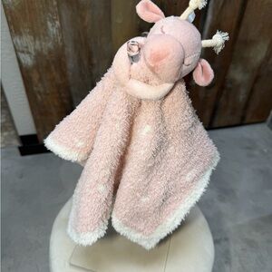 NWOT Barefoot Dreams CozyChic Giraffe Lovey Plush Security Blanket